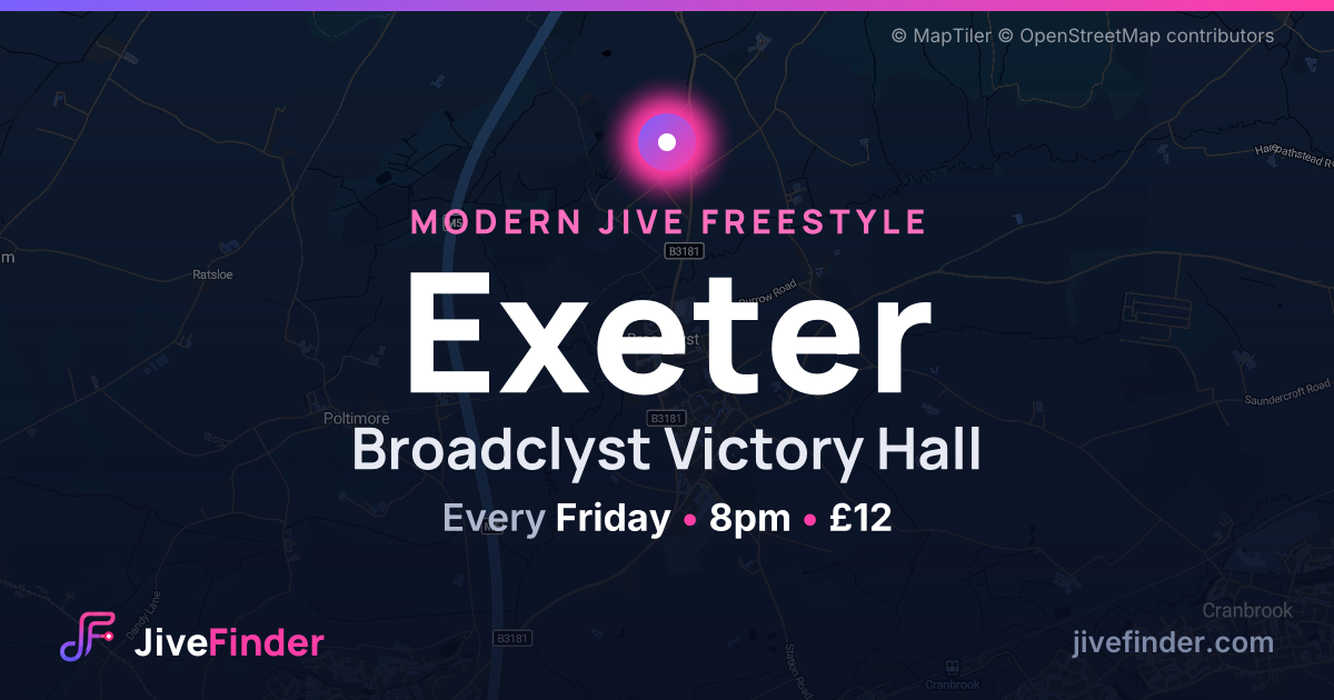 Modern Jive freestyle at Broadclyst Victory Hall, Exeter — Every Friday, 8pm, £12