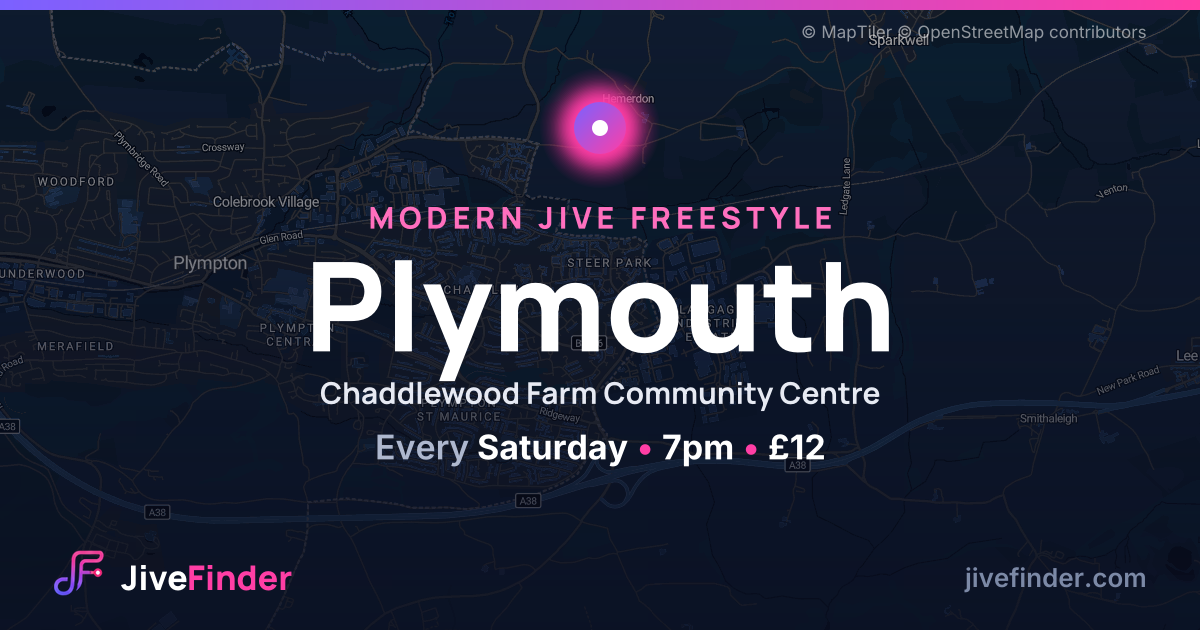 Modern Jive freestyle at Chaddlewood Farm Community Centre, Plymouth — Every Saturday, 7pm, £12