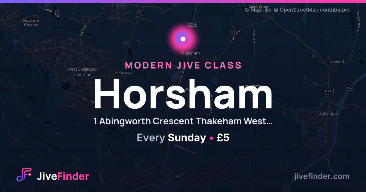 Modern Jive class at 1 Abingworth Crescent Thakeham West Sussex, Horsham — Every Sunday, £5