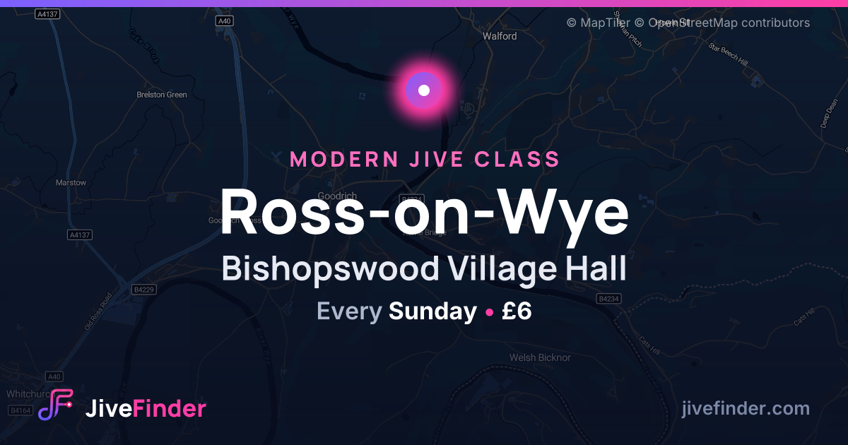 Modern Jive class at Bishopswood Village Hall, Ross-on-Wye — Every Sunday, £6