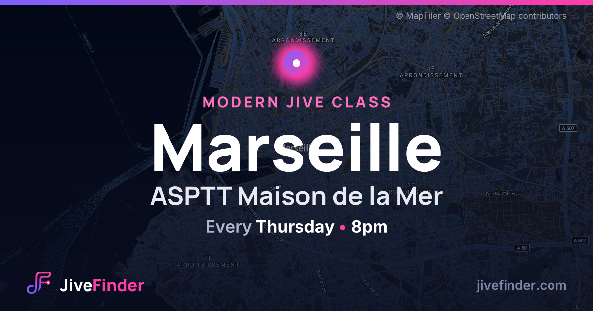 Modern Jive class at ASPTT Maison de la Mer, Marseille — Every Thursday, 8pm