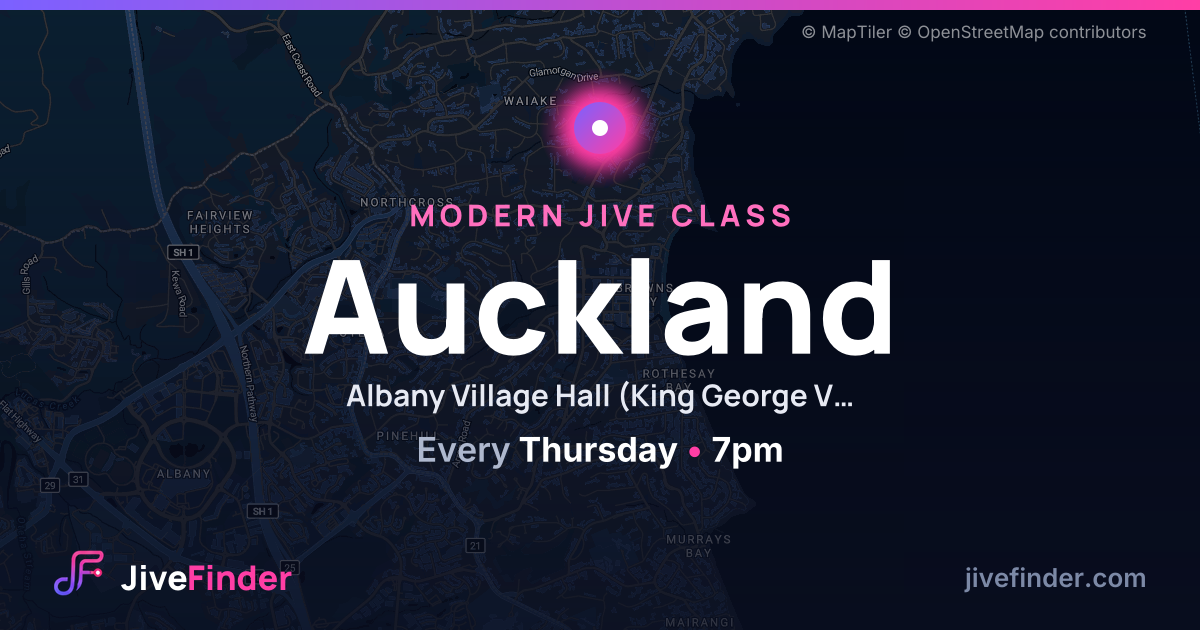 Modern Jive class at Albany Village Hall (King George V Coronation Hall), Auckland — Every Thursday, 7pm