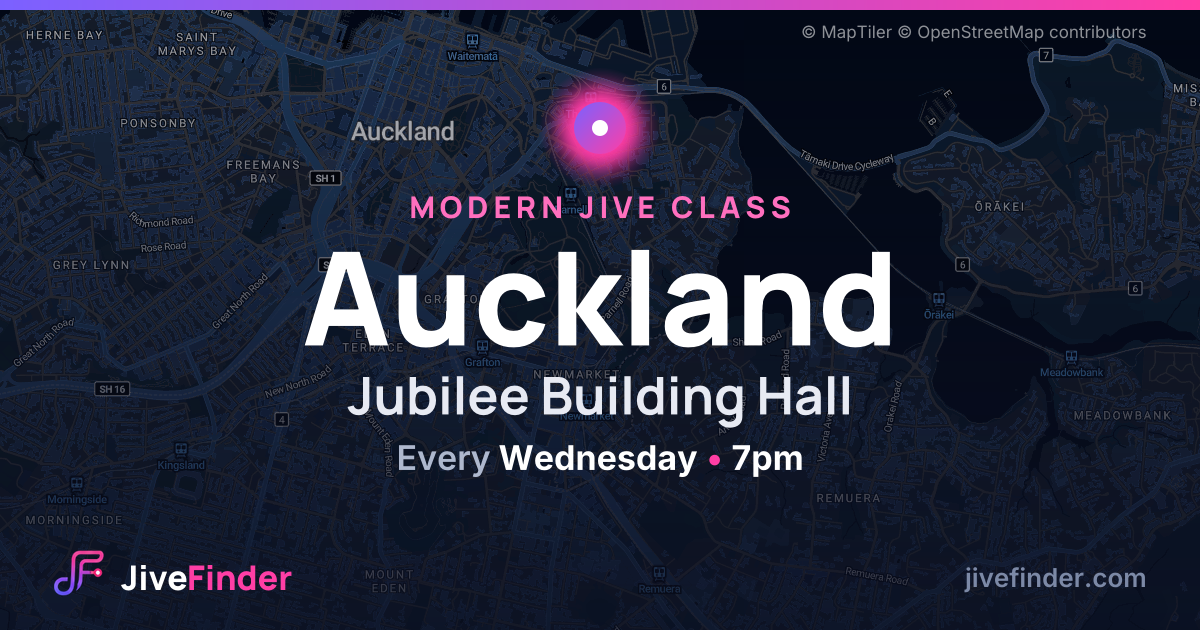Modern Jive class at Jubilee Building Hall, Auckland — Every Wednesday, 7pm