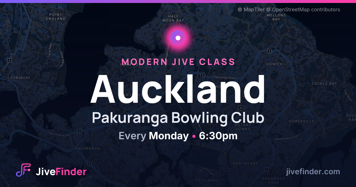 Modern Jive class at Pakuranga Bowling Club, Auckland — Every Monday, 6:30pm
