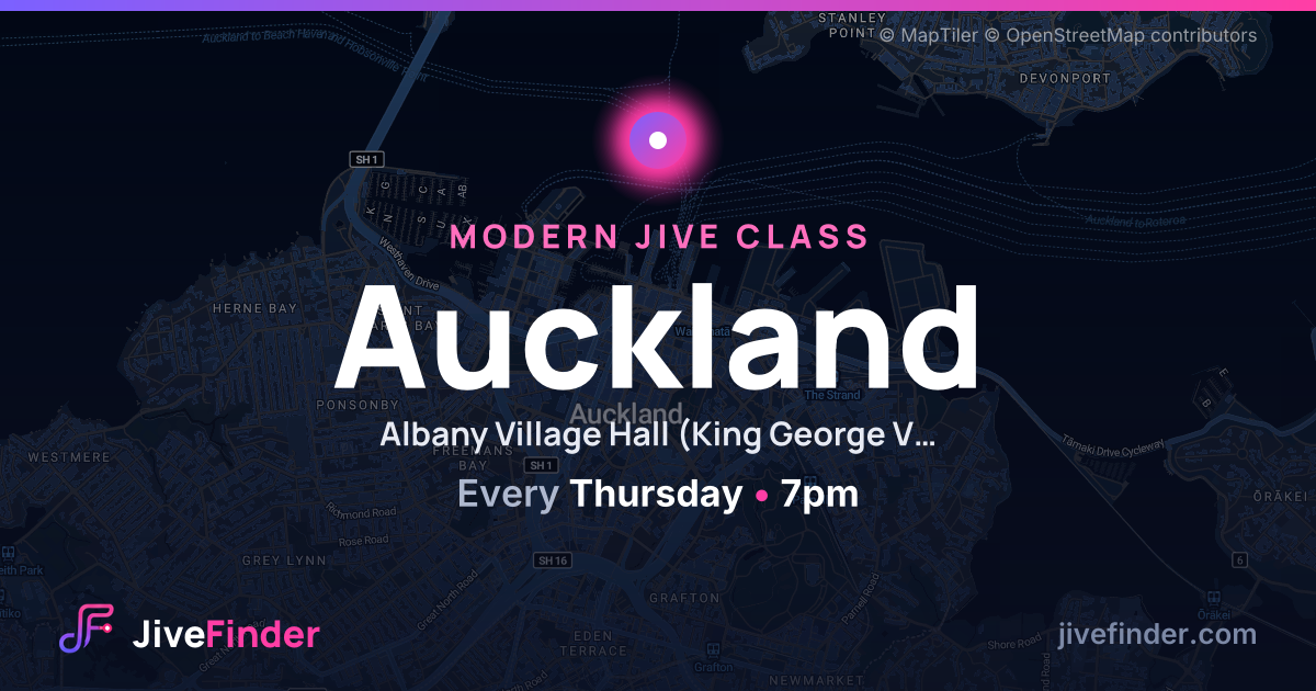 Modern Jive class at Albany Village Hall (King George V Coronation Hall), Auckland — Every Thursday, 7pm