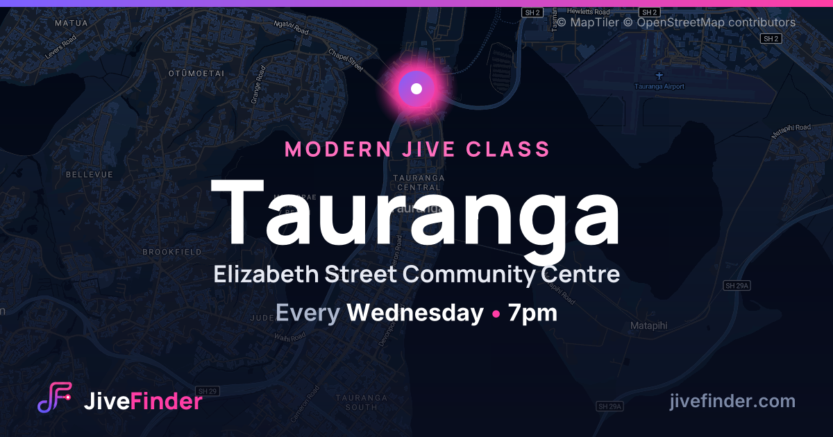 Modern Jive class at Elizabeth Street Community Centre, Tauranga — Every Wednesday, 7pm