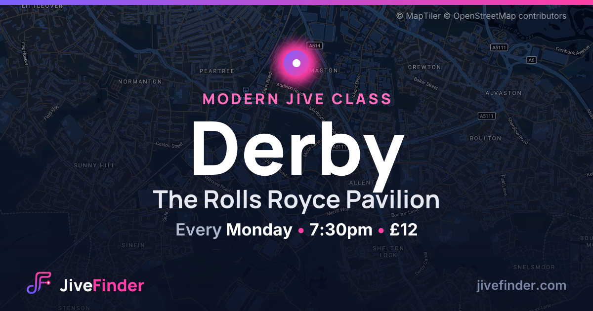 Modern Jive class at The Rolls Royce Pavilion, Derby — Every Monday, 7:30pm, £12