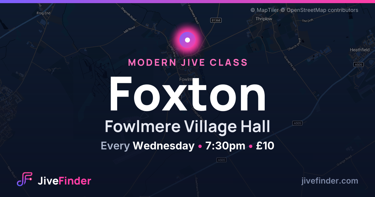 Modern Jive class at Fowlmere Village Hall, Foxton — Every Wednesday, 7:30pm, £10