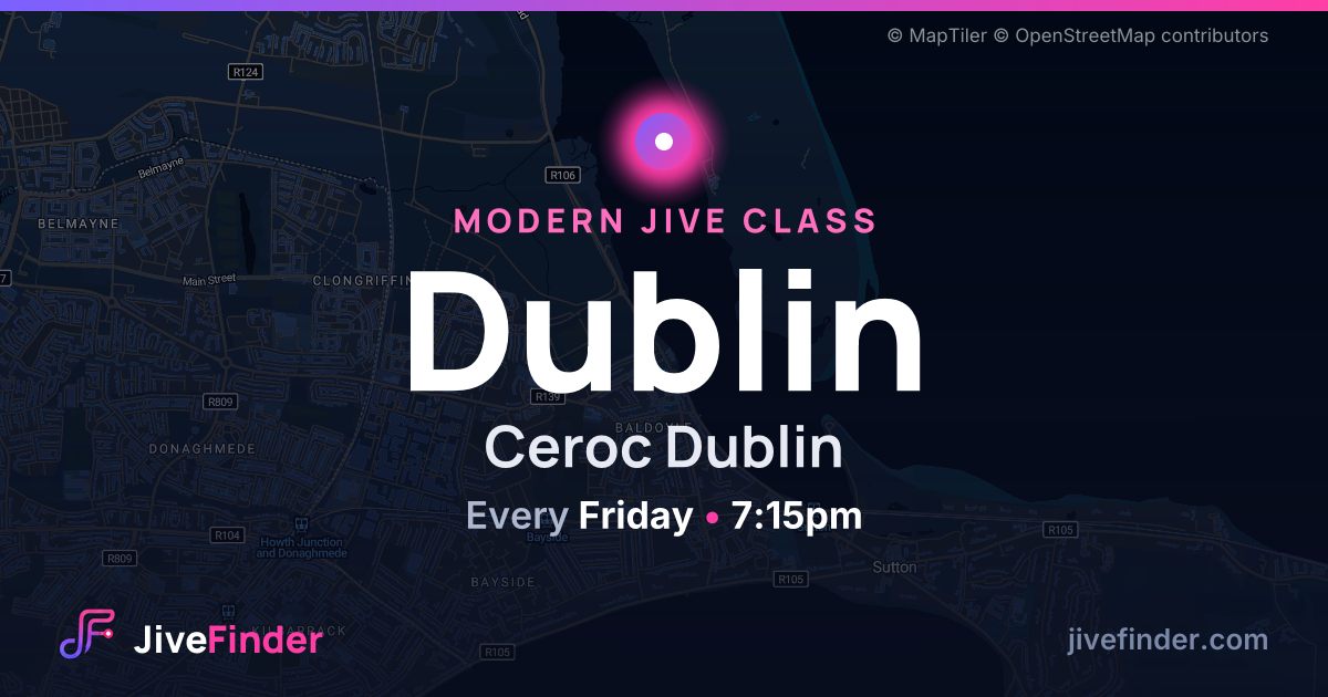 Modern Jive class at Ceroc Dublin, Dublin — Every Friday, 7:15pm