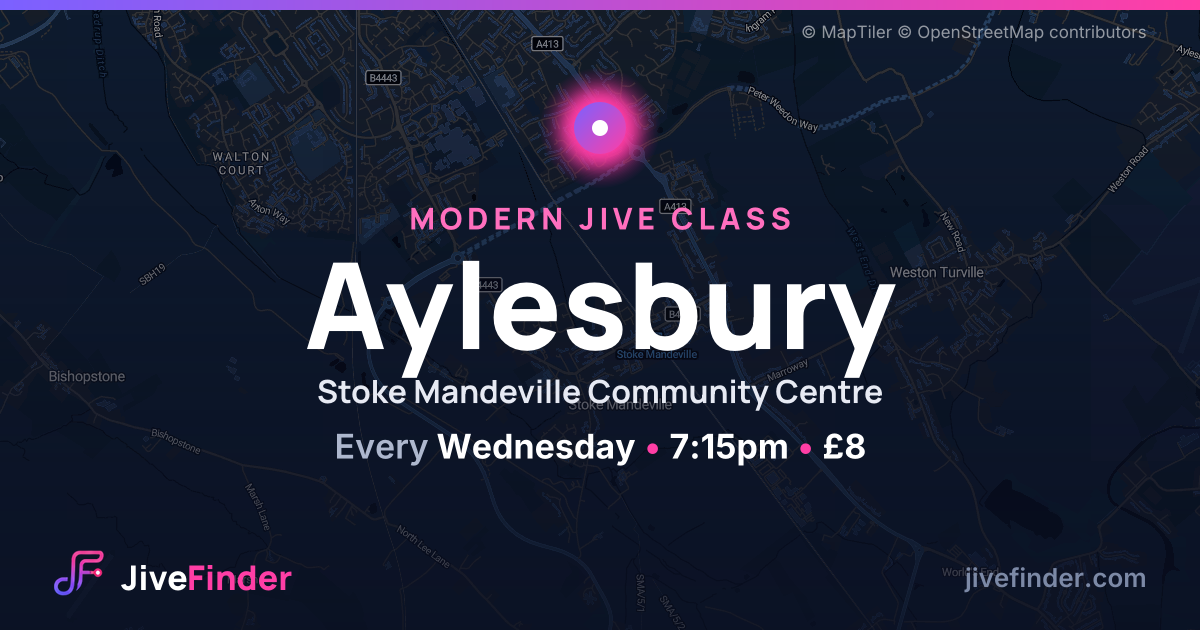 Modern Jive class at Stoke Mandeville Community Centre, Aylesbury — Every Wednesday, 7:15pm, £8
