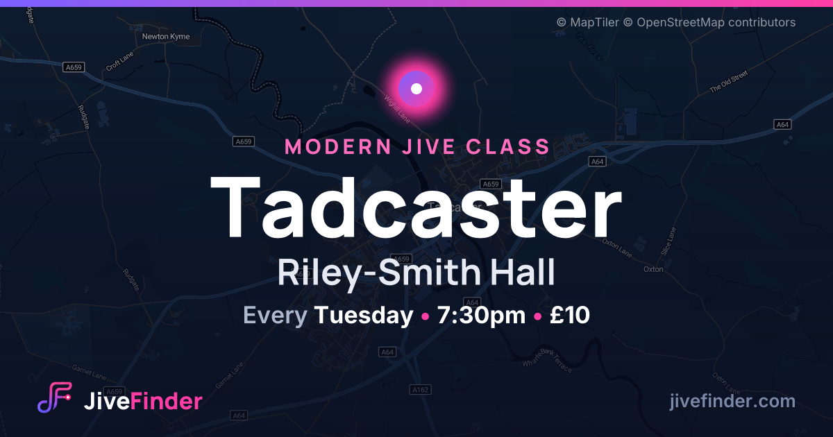 Modern Jive class at Riley-Smith Hall, Tadcaster — Every Tuesday, 7:30pm, £10