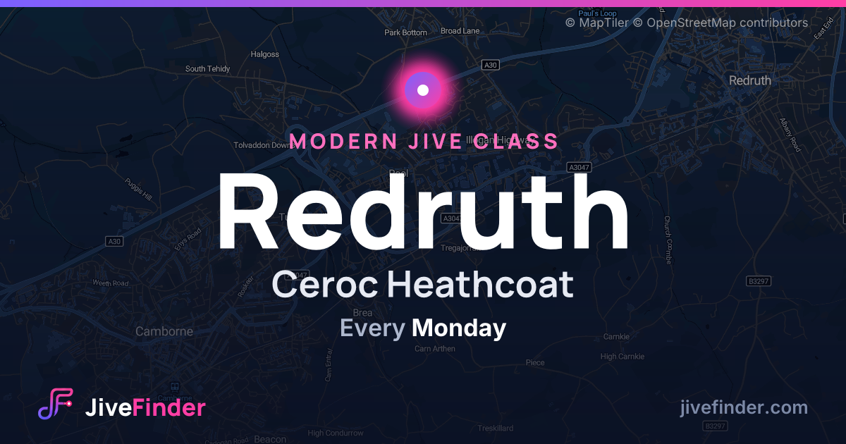 Modern Jive class at Ceroc Heathcoat, Redruth — Every Monday