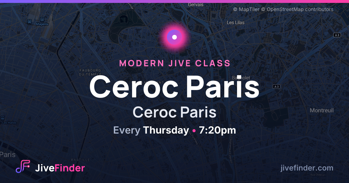 Modern Jive class at Ceroc Paris, Ceroc Paris — Every Thursday, 7:20pm