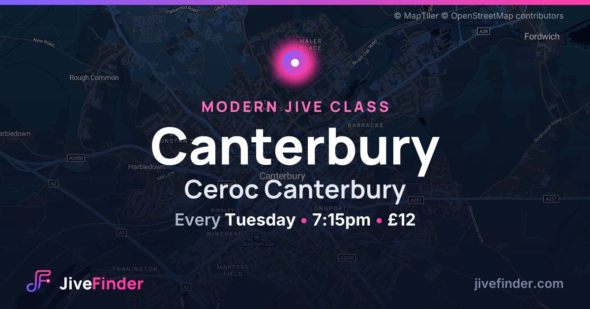 Modern Jive class at Ceroc Canterbury, Canterbury — Every Tuesday, 7:15pm, £12