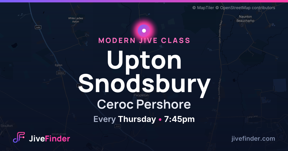Modern Jive class at Ceroc Pershore, Upton Snodsbury — Every Thursday, 7:45pm