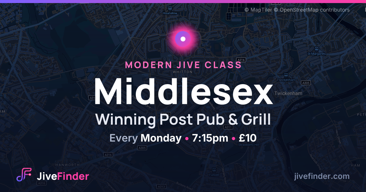 Modern Jive class at Winning Post Pub & Grill, Middlesex — Every Monday, 7:15pm, £10