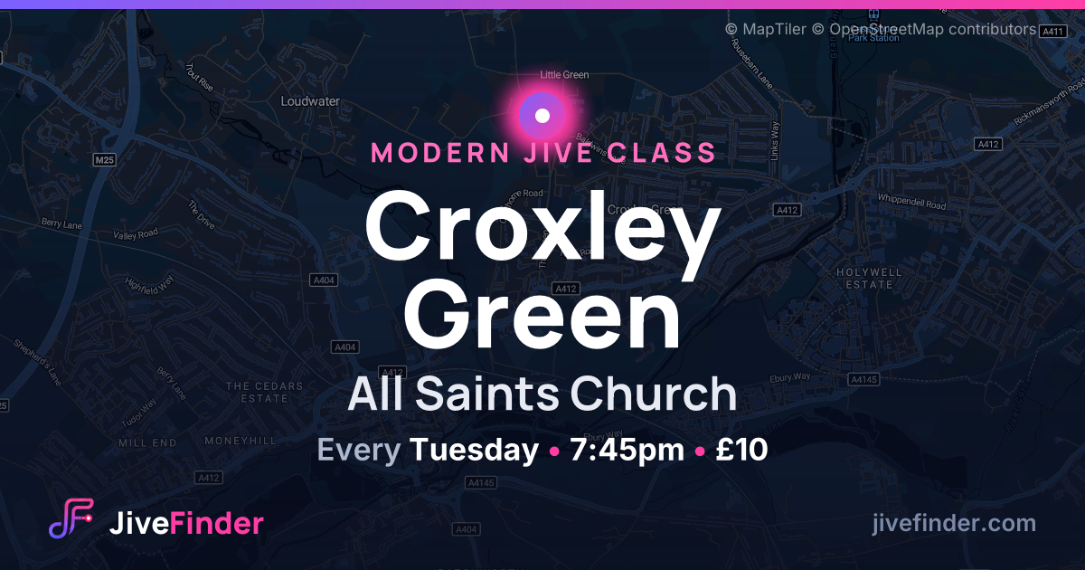 Modern Jive class at All Saints Church, Croxley Green — Every Tuesday, 7:45pm, £10