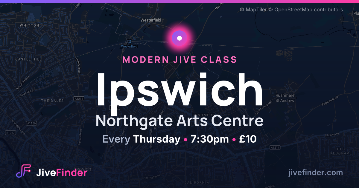 Modern Jive class at Northgate Arts Centre, Ipswich — Every Thursday, 7:30pm, £10