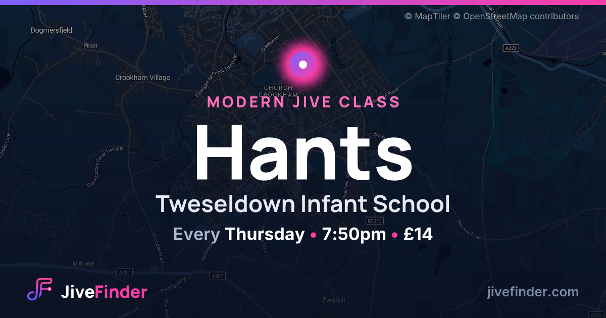 Modern Jive class at Tweseldown Infant School, Hants — Every Thursday, 7:50pm, £14