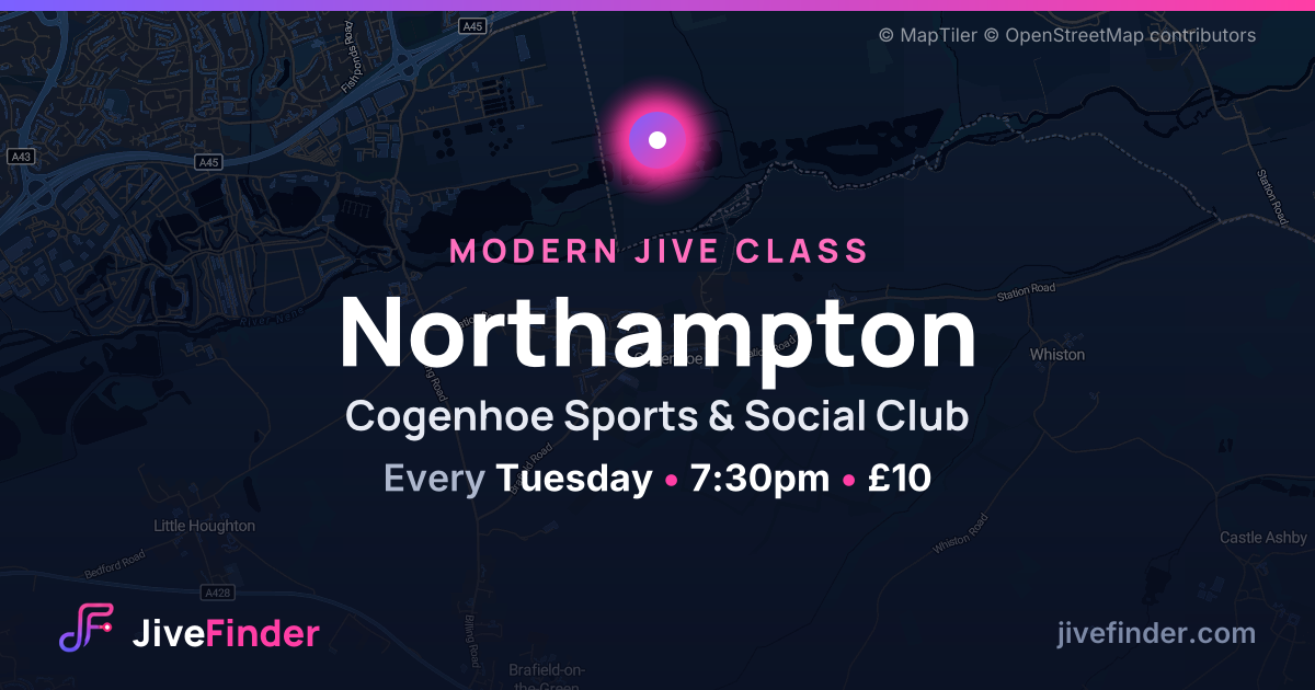 Modern Jive class at Cogenhoe Sports & Social Club, Northampton — Every Tuesday, 7:30pm, £10