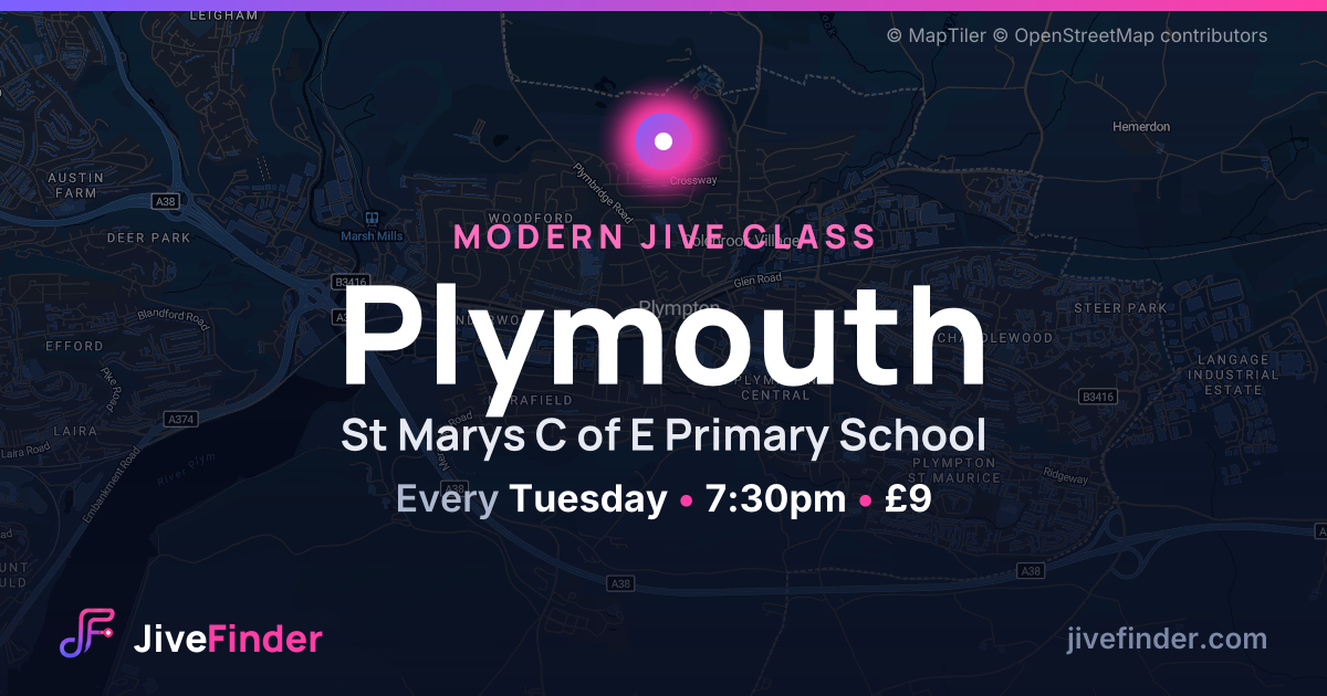 Modern Jive class at St Marys C of E Primary School, Plymouth — Every Tuesday, 7:30pm, £9