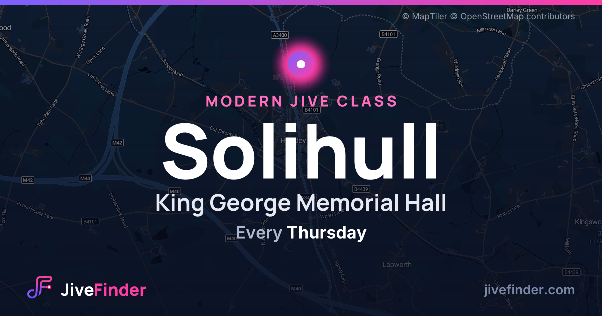 Modern Jive class at King George Memorial Hall, Solihull — Every Thursday