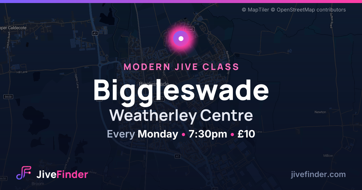 Modern Jive class at Weatherley Centre, Biggleswade — Every Monday, 7:30pm, £10