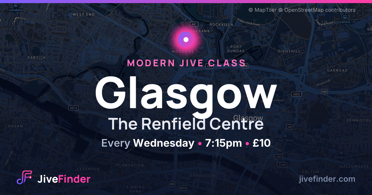 Modern Jive class at The Renfield Centre, Glasgow — Every Wednesday, 7:15pm, £10