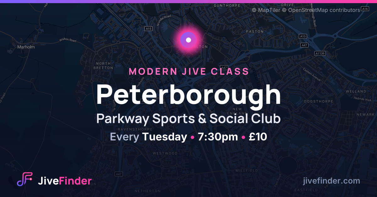Modern Jive class at Parkway Sports & Social Club, Peterborough — Every Tuesday, 7:30pm, £10