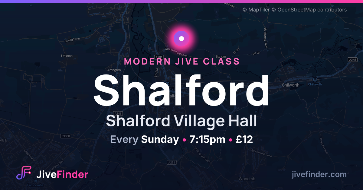 Modern Jive class at Shalford Village Hall, Shalford — Every Sunday, 7:15pm, £12