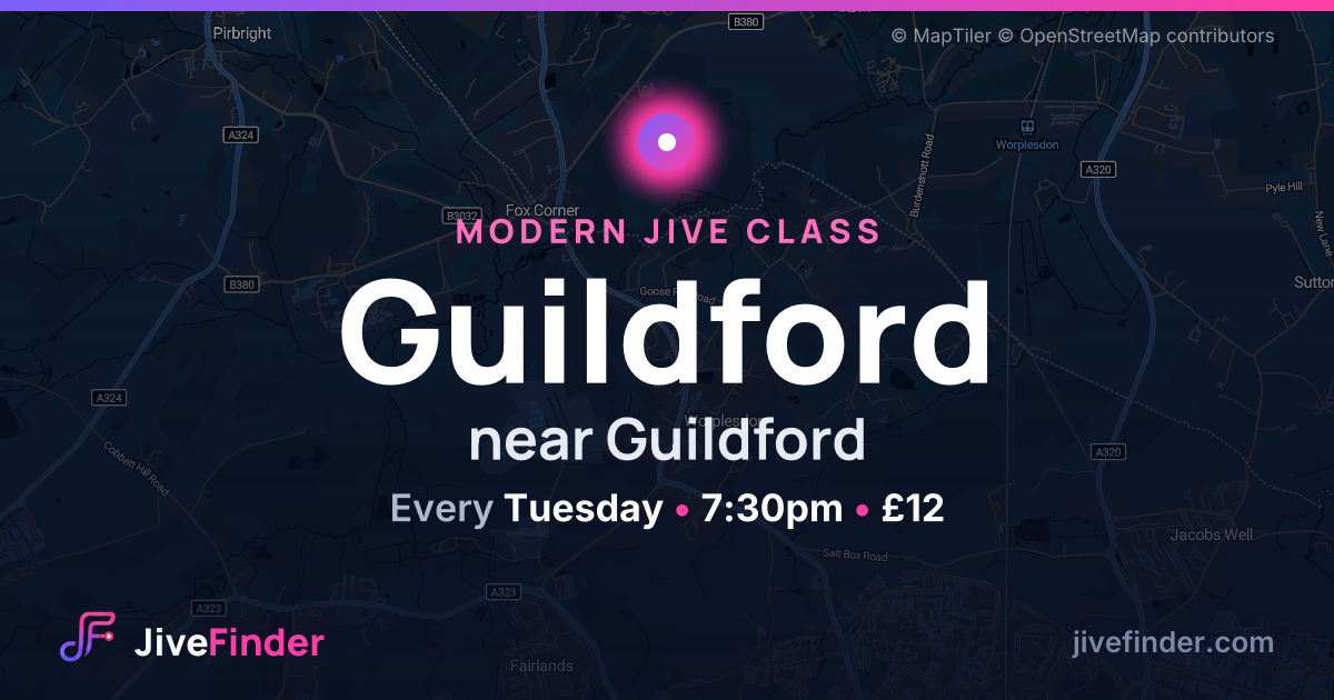 Modern Jive class at near Guildford, Guildford — Every Tuesday, 7:30pm, £12