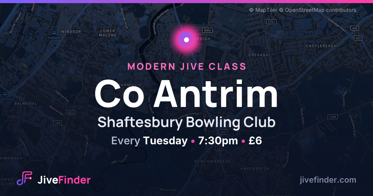 Modern Jive class at Shaftesbury Bowling Club, Co Antrim — Every Tuesday, 7:30pm, £6