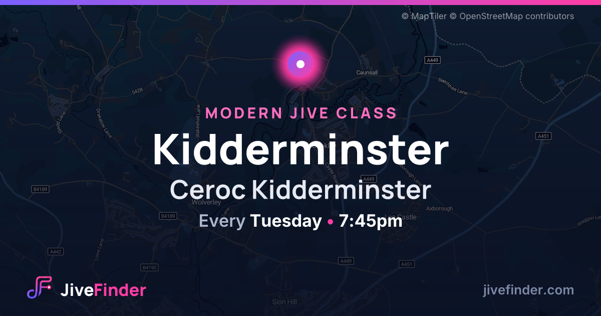 Modern Jive class at Ceroc Kidderminster, Kidderminster — Every Tuesday, 7:45pm