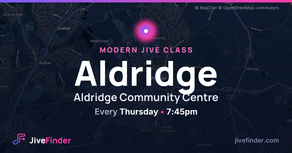 Modern Jive class at Aldridge Community Centre, Aldridge — Every Thursday, 7:45pm