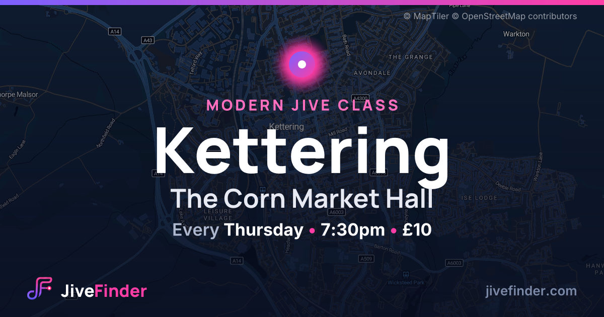 Modern Jive class at The Corn Market Hall, Kettering — Every Thursday, 7:30pm, £10