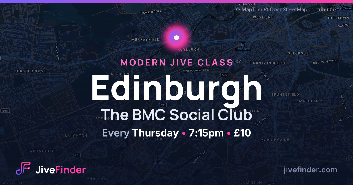 Modern Jive class at The BMC Social Club, Edinburgh — Every Thursday, 7:15pm, £10