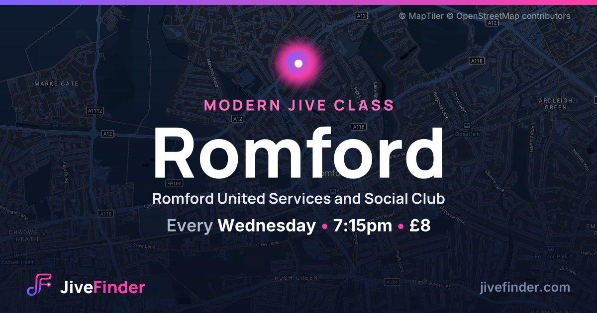 Modern Jive class at Romford United Services and Social Club, Romford — Every Wednesday, 7:15pm, £8
