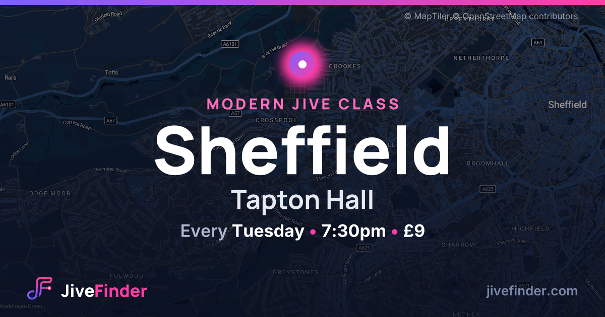 Modern Jive class at Tapton Hall, Sheffield — Every Tuesday, 7:30pm, £9