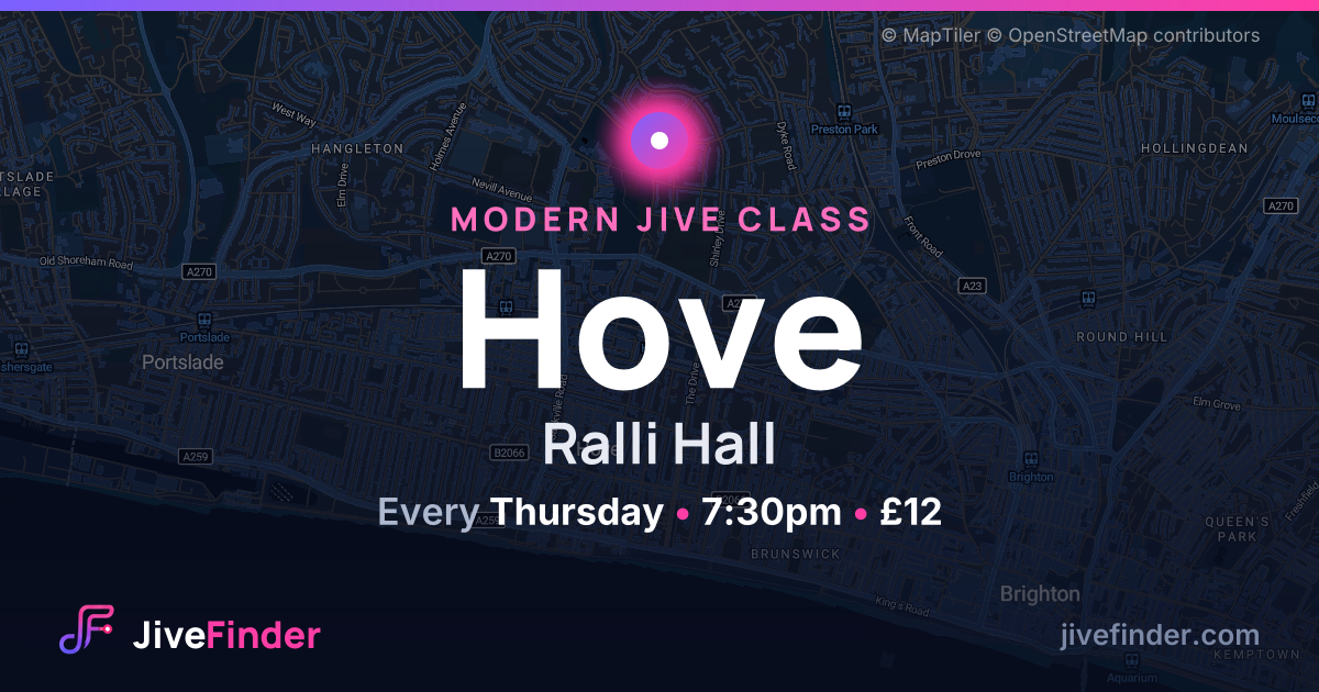 Modern Jive class at Ralli Hall, Hove — Every Thursday, 7:30pm, £12