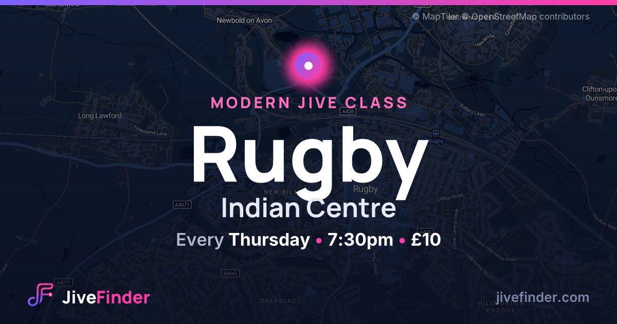 Modern Jive class at Indian Centre, Rugby — Every Thursday, 7:30pm, £10