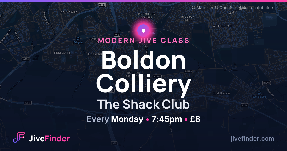 Modern Jive class at The Shack Club, Boldon Colliery — Every Monday, 7:45pm, £8
