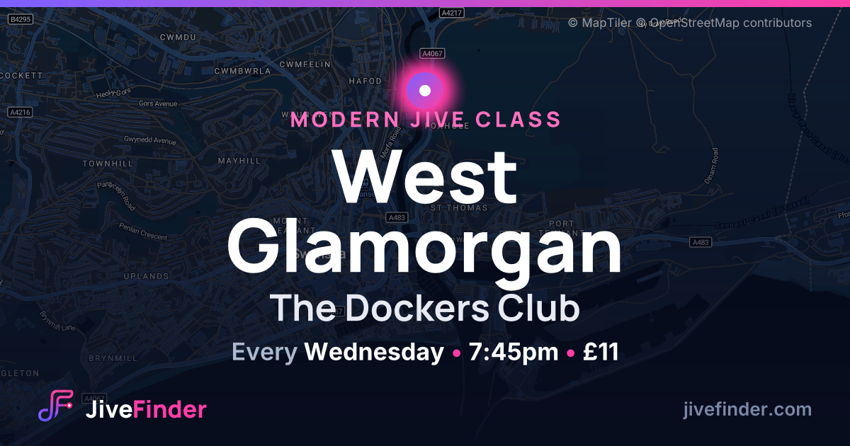 Modern Jive class at The Dockers Club, West Glamorgan — Every Wednesday, 7:45pm, £11