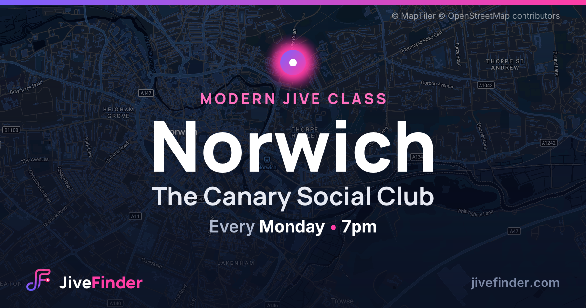 Modern Jive class at The Canary Social Club, Norwich — Every Monday, 7pm