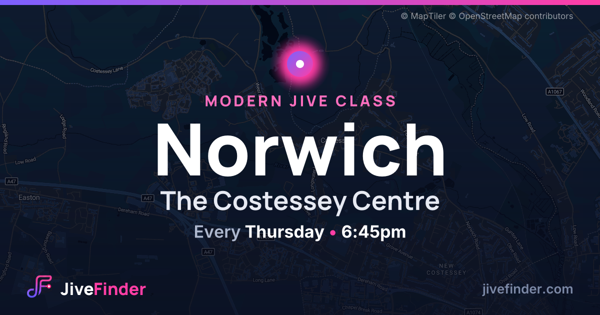 Modern Jive class at The Costessey Centre, Norwich — Every Thursday, 6:45pm