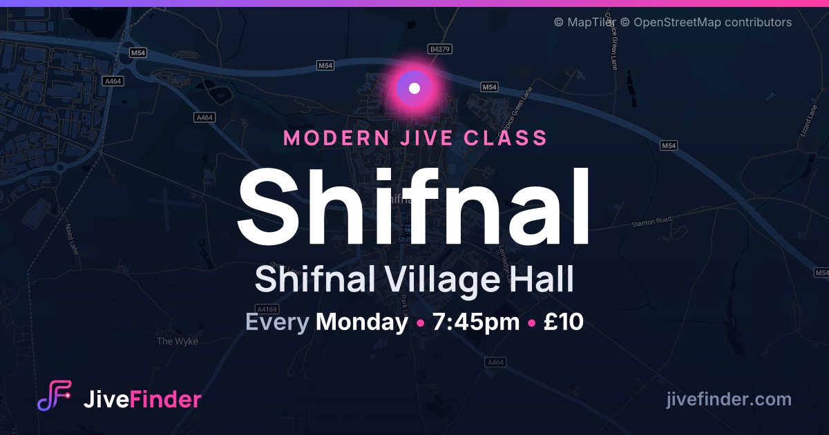 Modern Jive class at Shifnal Village Hall, Shifnal — Every Monday, 7:45pm, £10