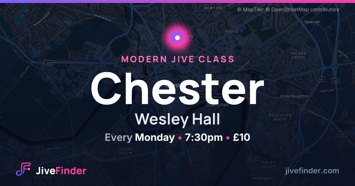 Modern Jive class at Wesley Hall, Chester — Every Monday, 7:30pm, £10