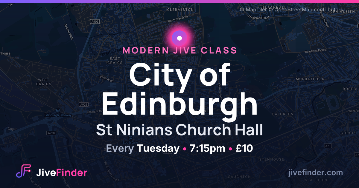 Modern Jive class at St Ninians Church Hall, City of Edinburgh — Every Tuesday, 7:15pm, £10