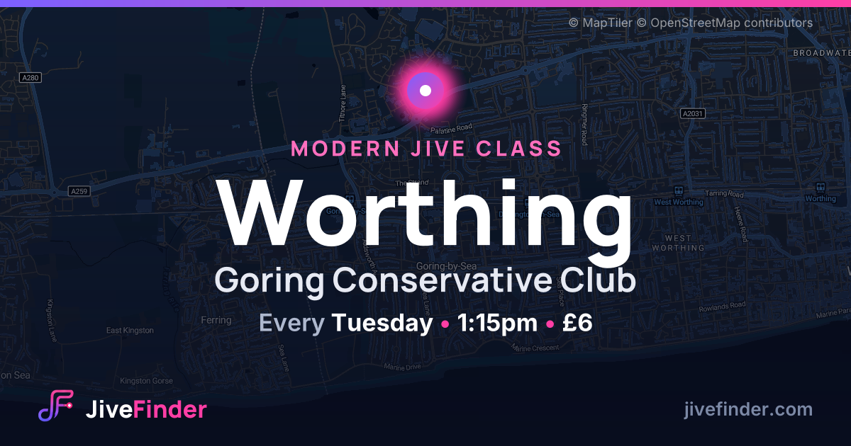 Modern Jive class at Goring Conservative Club, Worthing — Every Tuesday, 1:15pm, £6