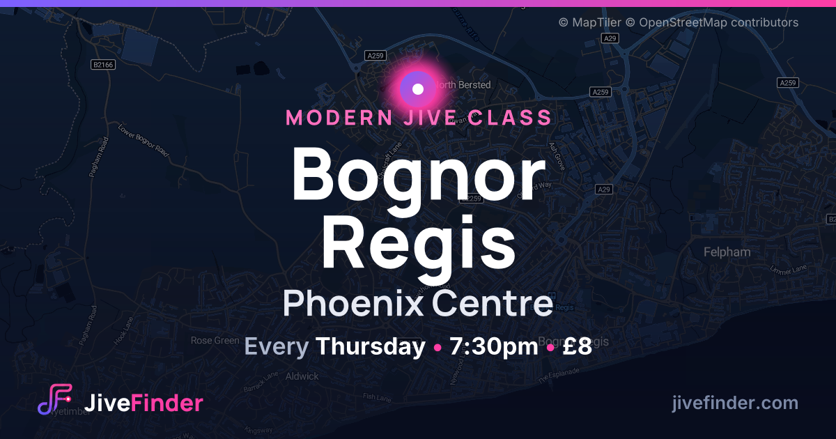 Modern Jive class at Phoenix Centre, Bognor Regis — Every Thursday, 7:30pm, £8