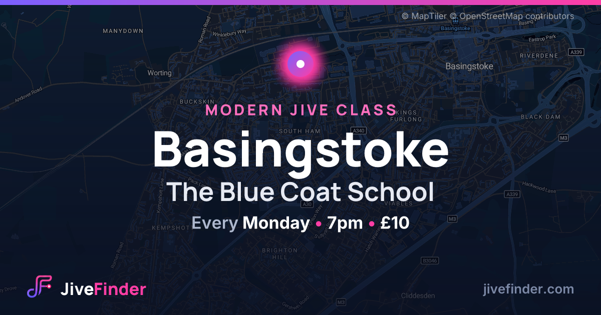 Modern Jive class at The Blue Coat School, Basingstoke — Every Monday, 7pm, £10